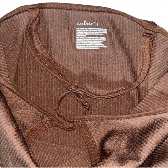 Colsie Chocolate Brown Ribbed Jumpsuit - Picture 5 of 5